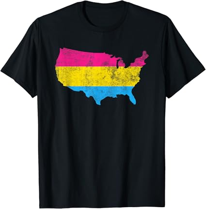 Amazon.com: Pansexual Pride Flag USA America Identity LGBT Graphic T